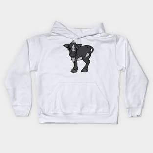 Grey cow Kids Hoodie